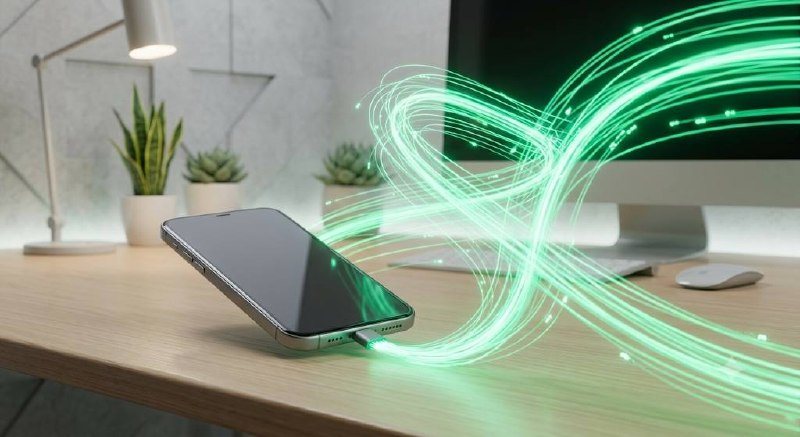 Jak importovat fotky z Android telefonu - povolení režimu přenosu