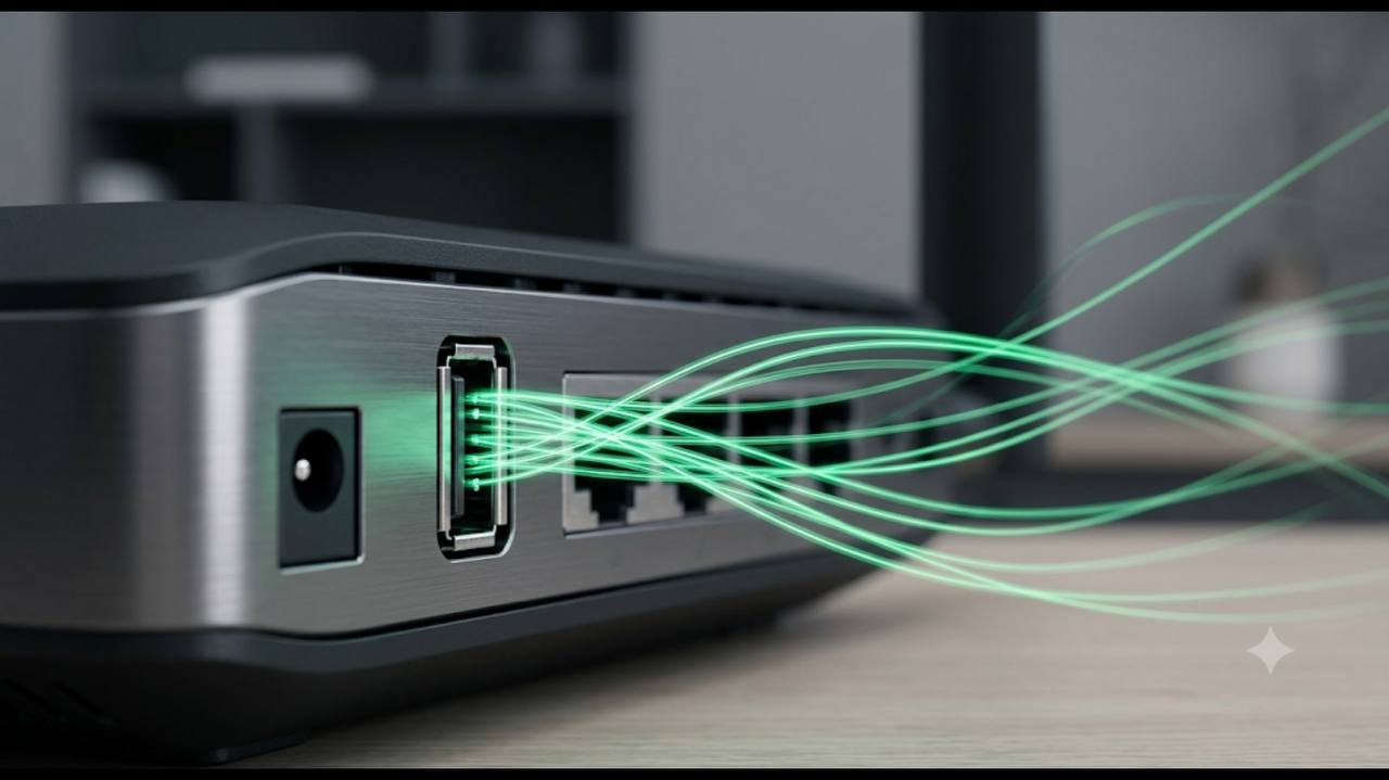 Usb port wifi routeru